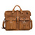 High quality full grain Flight Bag Leather Briefcase - Los Angeles Dodgers front view - Saddleback Leather