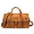 High quality full grain leather 20" Baby Beast Duffle Bag - Miami Marlins front view - Saddleback Leather