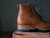 This is the side view of the Huntsman boot in natural patina