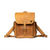 High quality tan full grain leather Tank Backpack - Washington Nationals front view - Saddleback Leather