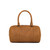 High quality front view of the everyday barrel leather purse in light brown