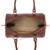 High quality inside view of the everyday barrel leather purse in reddish brown