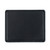 High quality black leather mouse pad without a mouse on it. It has stitching around the edges and neoprene in the middle.