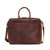 High quality product back  image of the women's business leather satchel in dark brown