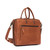 High quality product side  image of the women's business leather satchel in light tan