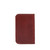 High quality back view of the slim business card leather holder in Italian reddish brown
