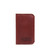 This is the front view of the slim business card holder in Italian reddish brown