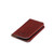 This is the side view of the slim business card holder in Italian reddish brown