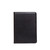 High quality medium leather portfolio in black with a front view