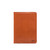 High quality medium leather portfolio in tan front view