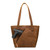 Suzette's Steals Concealed Carry Leather Tote - Tobacco