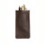 bear trap leather pen case with tumbled leather in dark coffee brown