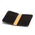 High quality open image of the Silverback Slim Bifold leather Wallet in black