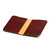 High quality open image of the Silverback Slim Bifold leather Wallet in reddish brown