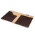 This is the inside view of the dark brown medium portfolio