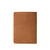 High quality back view of the light brown medium leather portfolio