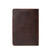 High quality back view of the Moleskine leather cover in dark brown