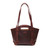 High quality front image of the New Classic leather Tote in reddish brown