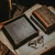 High quality dark brown full grain Hard Leather Catchall Valet Tray side view - Saddleback Leather