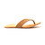High quality side view of the light brown flip flops