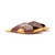 High quality top down image of the dark brown womens sandals