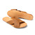 High quality red brown full grain leather Martha Sandals alternate angle - Saddleback Leather