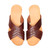 High quality red brown full grain leather Martha Sandals alternate angle - Saddleback Leather