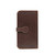 High quality back view of the Big leather Wallet in dark brown