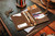 High quality lifestyle image of the Big leather Wallet in tan