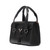This is the side view of the Silverback Double Handle Purse in black