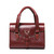 High quality front view of the Silverback Double Handle leather Purse in reddish brown