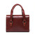 High quality back view of the Silverback Double Handle leather Purse in reddish brown
