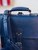 High quality the blue shoulder pad on the leather bag