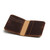 High quality front view of the dark brown Slim leather Bifold Wallet