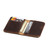 This is the front view of the dark brown Slim leather Bifold Wallet