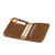 High quality front view of the light brown Slim leather Bifold Wallet