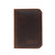 This is the front view of the dark brown Slim leather Bifold Wallet