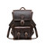 High quality front pocket backpack in dark brown front view