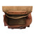 High quality front pocket backpack in reddish brown inside view