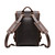 High quality front pocket backpack in dark brown back view