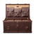 High quality dark brown full grain Leather Trunk alternate angle - Saddleback Leather