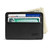 High quality front of a full black leather wallet.