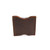 This is the top of a thin red brown leather card sleeve wallet.