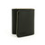 This is the exterior of a black trifold leather wallet.