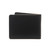 High quality black leather wallet bifold with RFID showing the back side.
