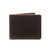 This is a dark brown leather wallet bifold with RFID showing the front side.