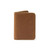 High quality tan brown leather business card holder wallet front.