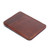 High quality reddish brown leather wallet side view
