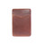 High quality reddish brown leather wallet front view