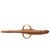 High quality tan brown leather gun sleeve for rifles and shotguns and it is facing the top.